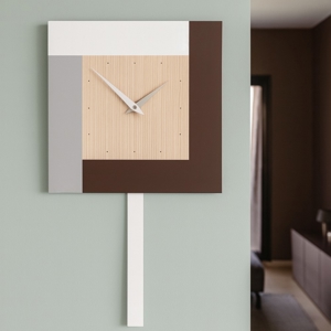 Orologio da muro moderno a pendolo rovere decape