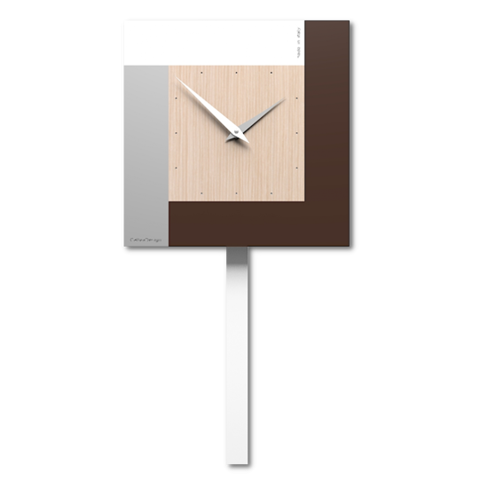Orologio da muro moderno a pendolo rovere decape