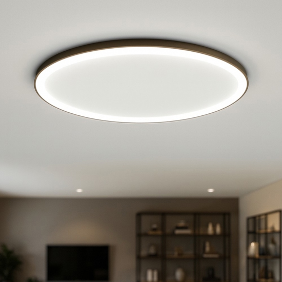 Plafoniera ovale bronzo led 80w 3000k 4000k dimmerabile vivida lifering-o Plafoniera ovale bronzo led 80w 3000k 4000k dimmerabile vivida lifering-o