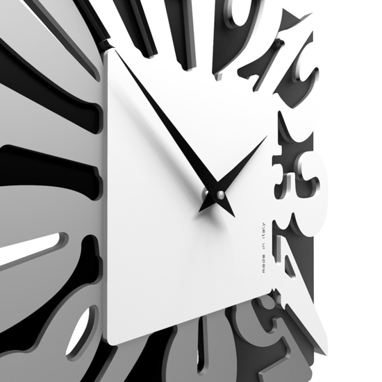 Orologio da parete moderno design quadrato bianco nero Orologio da parete moderno design quadrato bianco nero