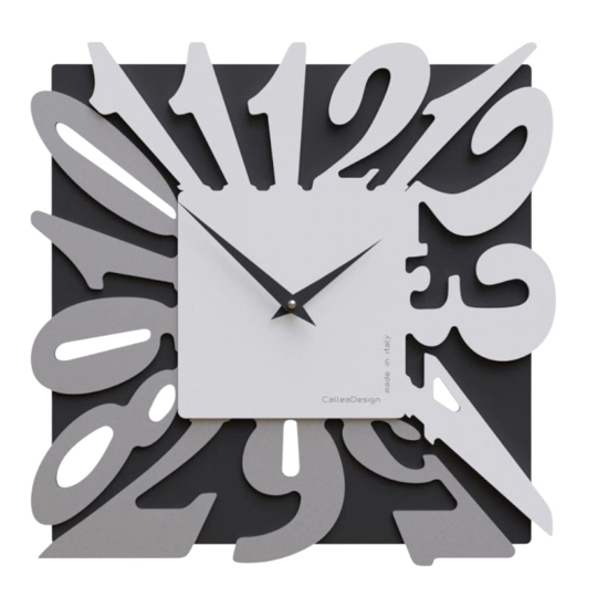 Orologio da parete moderno design quadrato bianco nero Orologio da parete moderno design quadrato bianco nero
