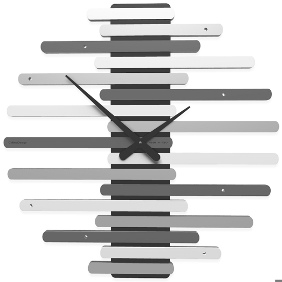 Orologio 60 moderno da parete legno grigio bianco nero