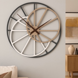Orologio grande da parete moderno caffelatte