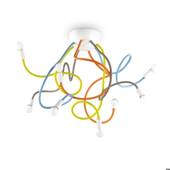Multiflex pl8 ideal lux plafoniera moderna per cameretta multicolor Multiflex pl8 ideal lux plafoniera moderna per cameretta multicolor