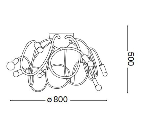Multiflex pl8 ideal lux plafoniera moderna per cameretta multicolor Multiflex pl8 ideal lux plafoniera moderna per cameretta multicolor