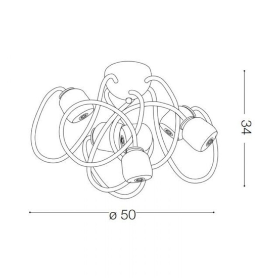Octopus pl6 plafoniera per cameretta 6 bracci flessibili multicolore ideal lux Octopus pl6 plafoniera per cameretta 6 bracci flessibili multicolore ideal lux