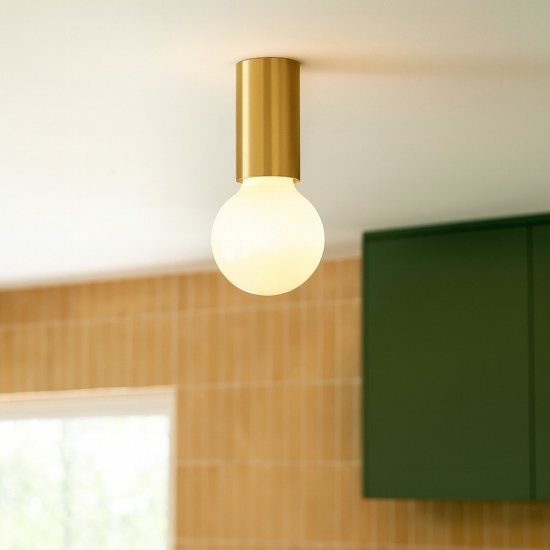 Petit pl1 ideal lux faretto da soffitto cilindro ottone moderno