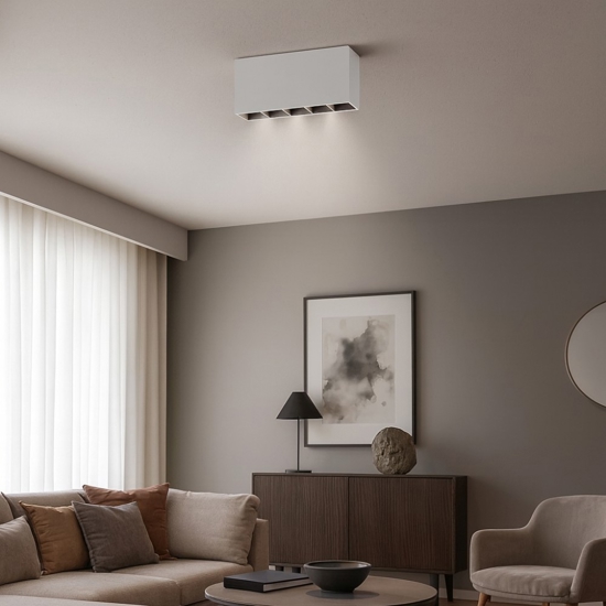 Lika pl ideal lux plafoniera con faretti led 12w 3000k bianca