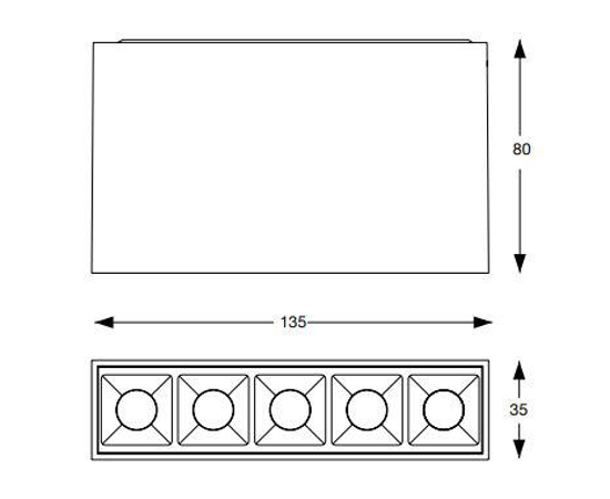 Lika pl ideal lux plafoniera con faretti led 12w 3000k bianca