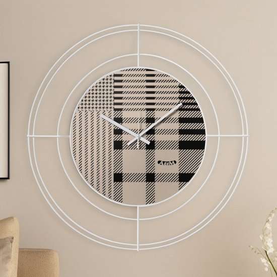 Orologio a parete moderno bianco design geometrico