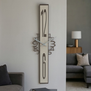 Orologio da parete moderno rettangolare bronzo e sabbia