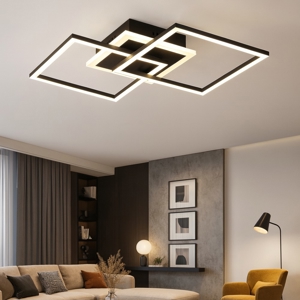Visualizza i dettagli per Plafoniera led 25w 3000k quadrata nera dimmerabile moderna Plafoniera led 25w 3000k quadrata nera dimmerabile moderna