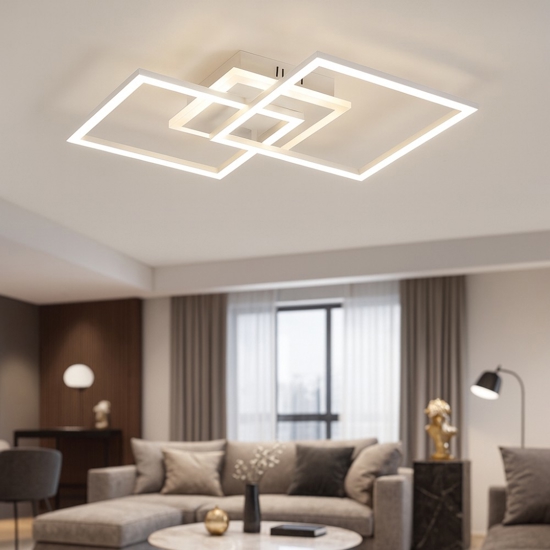 Plafoniera led 25w 3000k grigio titanio moderna dimmerabile