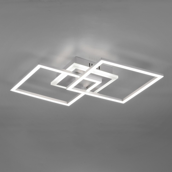 Plafoniera led 25w 3000k grigio titanio moderna dimmerabile