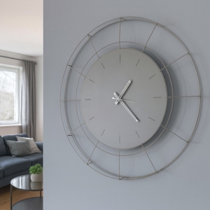 Orologio a parete moderno rotondo metallo fango 94cm
