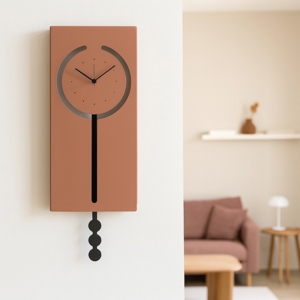 Orologio a pendolo moderno da parete mousse e nero