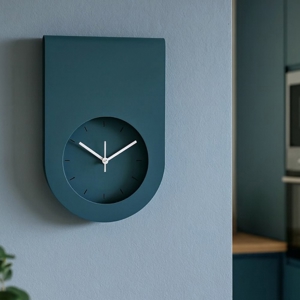 Orologio moderno da parete cucina color petrolio