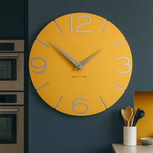 Orologio moderno da parete legno colore melone