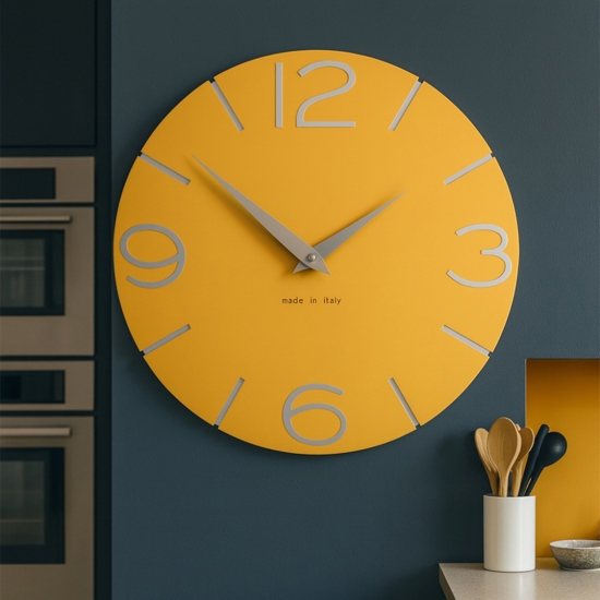 Orologio moderno da parete legno colore melone