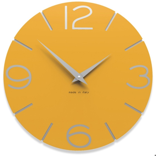 Orologio moderno da parete legno colore melone