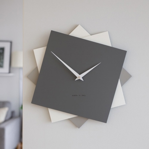 Orologio da parete 35cm grigio quarzo bianco moderno