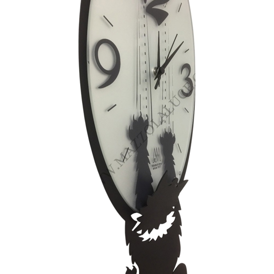 Orologio da parete gatto nero design moderno