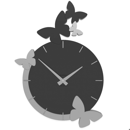 Orologio moderno da parete legno colore nero grigio