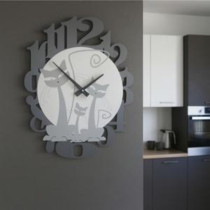 Gatti orologio moderno da parete legno alluminio