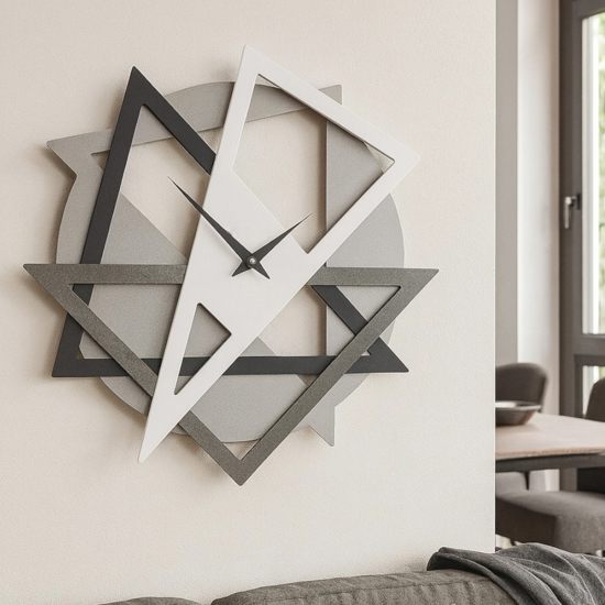 Orologio da parete moderno geometrico design bianco Orologio da parete moderno geometrico design bianco