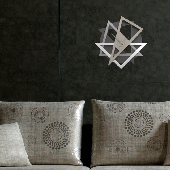 Orologio da parete moderno geometrico design bianco Orologio da parete moderno geometrico design bianco