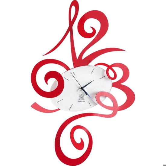 Orologio moderno design da parete rotondo rosso