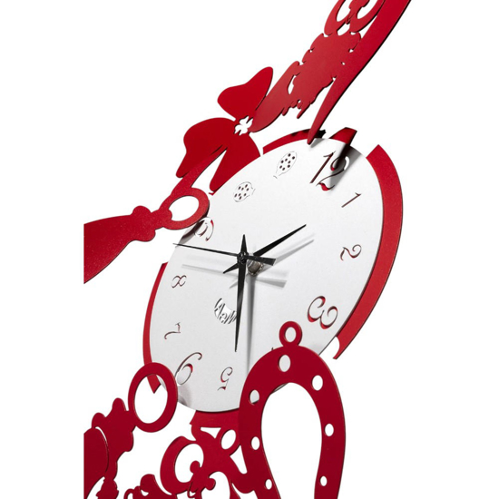 Orologio portafortuna rosso design moderno Orologio portafortuna rosso design moderno