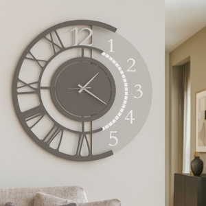 Orologio da parete moderno rotondo colore avorio fango