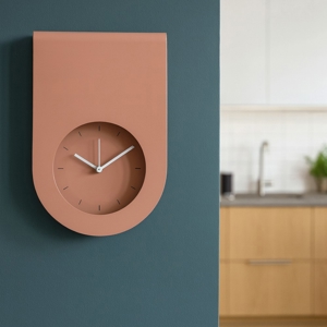 Orologio moderno da cucina design elegante color mousse