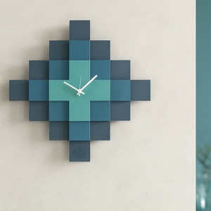 Visualizza i dettagli per Orologio da parete per cucina blu e verde design moderno Orologio da parete per cucina blu e verde design moderno