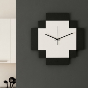 Orologio da parete moderno quadrato nero e bianco
