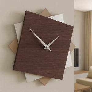 Orologio moderno a parete 35cm rovere wenge' foy