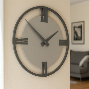 Orologio moderno rotondo 30cm colore alluminio