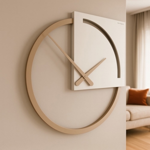 Karl orologio da parete moderno legno colore lino
