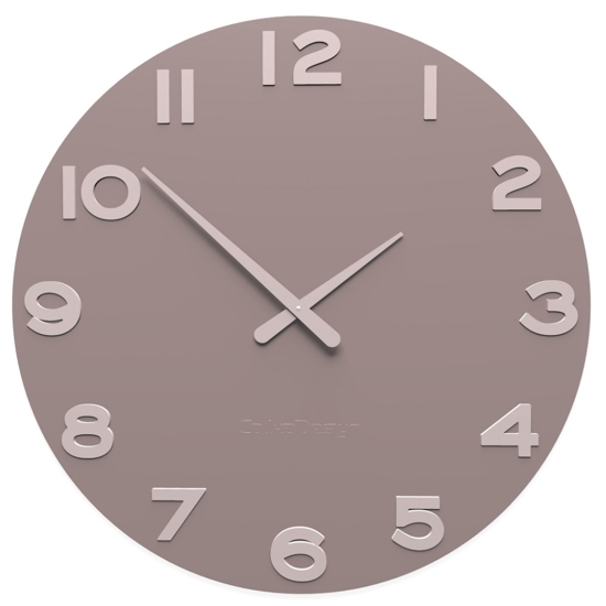 Orologio da parete moderno legno colore grigio prugna