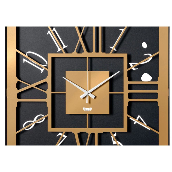 Orologio da parete design numeri moderni oro e nero Orologio da parete design numeri moderni oro e nero