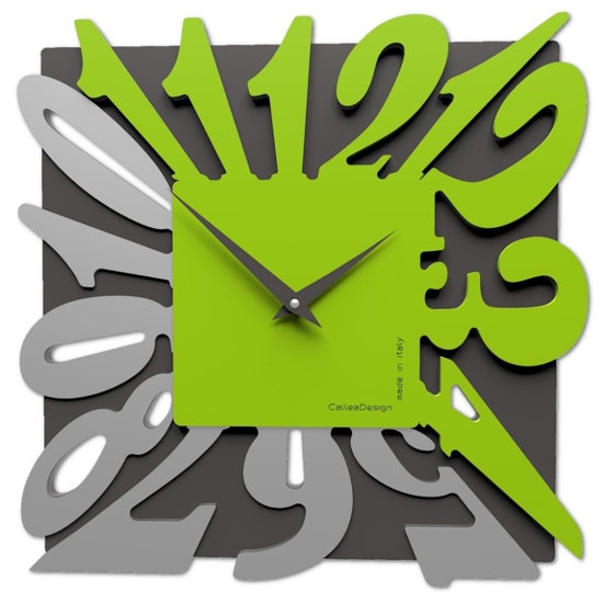 Orologio a parete moderno quadrato verde