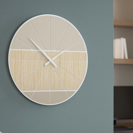 Moderno orologio da parete 60 rovere decape' per soggiorno Moderno orologio da parete 60 rovere decape' per soggiorno