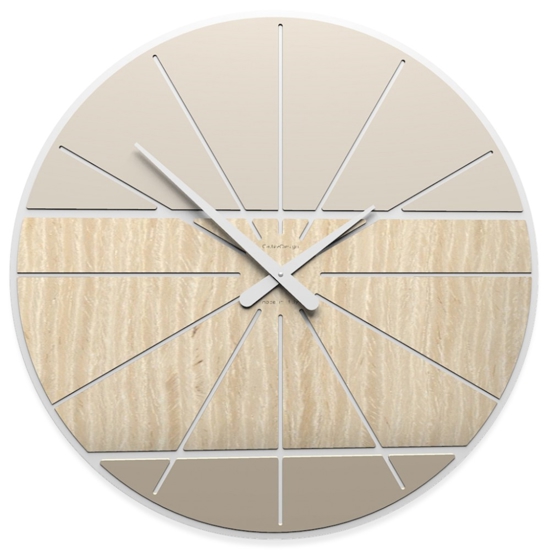 Moderno orologio da parete 60 rovere decape' per soggiorno Moderno orologio da parete 60 rovere decape' per soggiorno