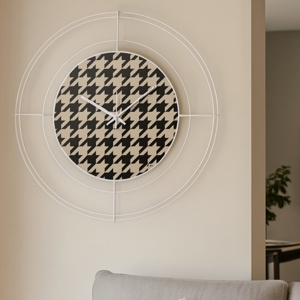 Orologio rotondo bianco da parete design gemoetrico