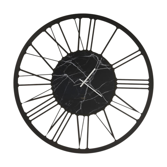 Orologio da parete moderno rotondo nero effetto marmo 90cm Orologio da parete moderno rotondo nero effetto marmo 90cm