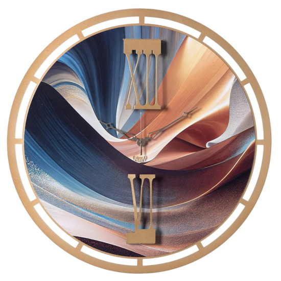 Orologio a parete effetto marmo design moderno oro dune dorate Orologio a parete effetto marmo design moderno oro dune dorate