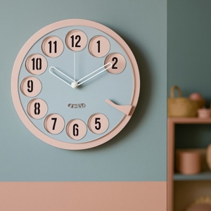 Orologio da parete moderno design telefono gelso e cenere