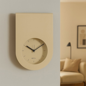 Orologio moderno da cucina crema design tondo