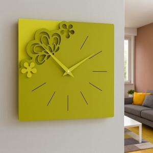 Orologio da parete quadrato moderno colore verde oliva